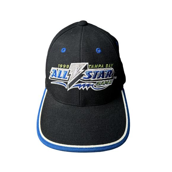 Vintage 90s Tampa Bay Lightning Cap Hat Men's Adjustable All Star Embroidered - Picture 1 of 6